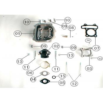Vespa scooter GY6 engine diagram repair parts