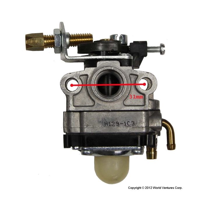 Carburetor - 9mm for 22cc/26cc, 2-cycle (H129-1C4)