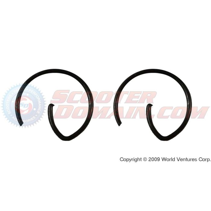 Piston - Wrist Pin Clips (Set of 2) - 49cc/50cc 139QMB Scooter