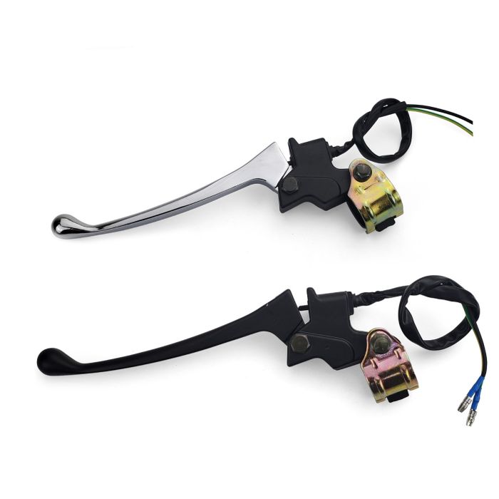 Brake Lever - Left, w/Brake Light Switch (NO Mirror Holder) - (Chrome or Black)