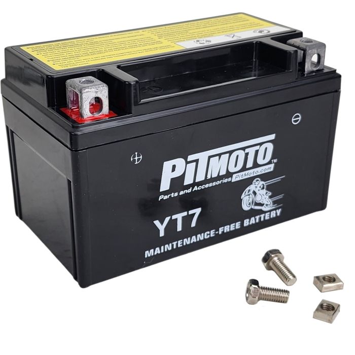 Battery - YTX7A-BS (12V, 7 amp), Sealed AGM Scooter, ATV & Go-Kart