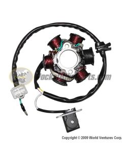 Stator Magneto - / Magneto - 4-Stroke 50 - 110cc / Plug Type 2 (Male Pins Connector)