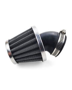 Air Filter - 44mm, 30 Degree Angle, Cone - Chrome