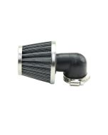 Air Filter - 35mm, 90 Degree Angle, Cone - (Chrome)