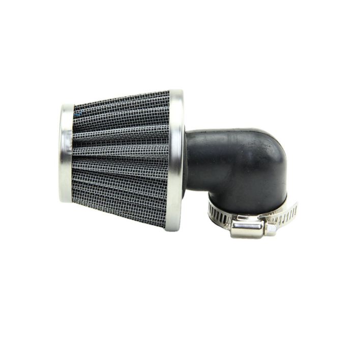 Air Filter - 35mm, 90 Degree Angle, Cone - (Chrome)