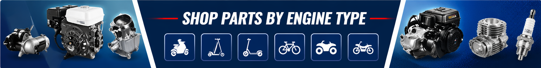 Shop scooter parts by engine type.